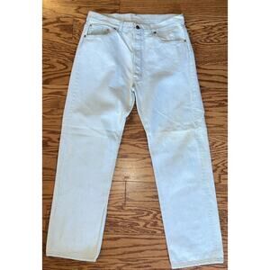Vintage Levis 501 XX Button Fly 36x30 USA Made 1980s Washed Out Light Blue EUC!!